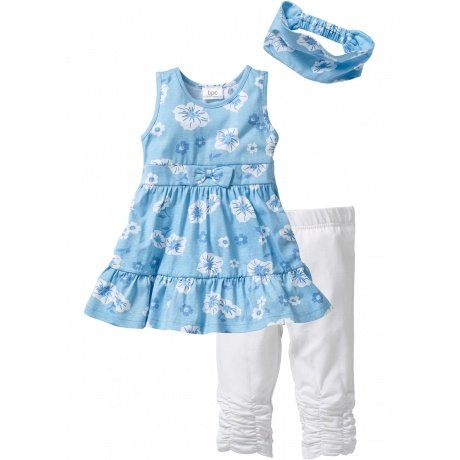Kleid + Haarband + 3/4 Leggings (3-tlg.)