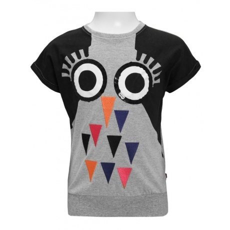 Kurzarmshirt mit Eulen-Motiv