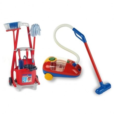 Vileda Besenwagen und Staubsauger