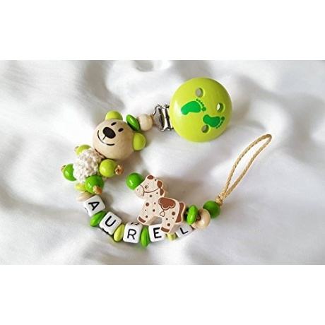 Schnullerkette Teddy mit Namen