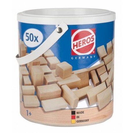 Holzbausteine "Natur", 50-teilig