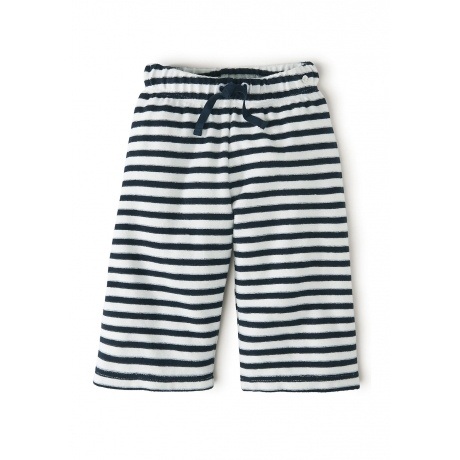 Frottee Caprihose geringelt