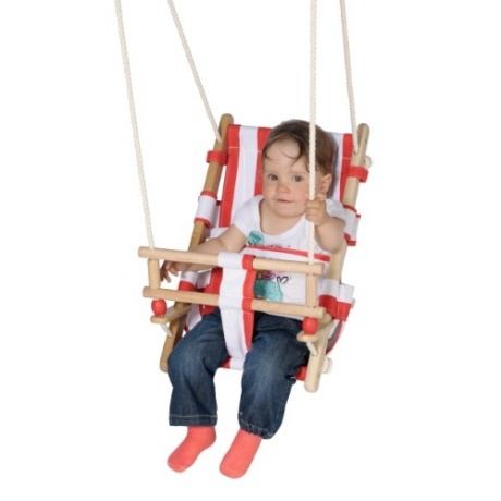 Babyschaukel rot/weiß