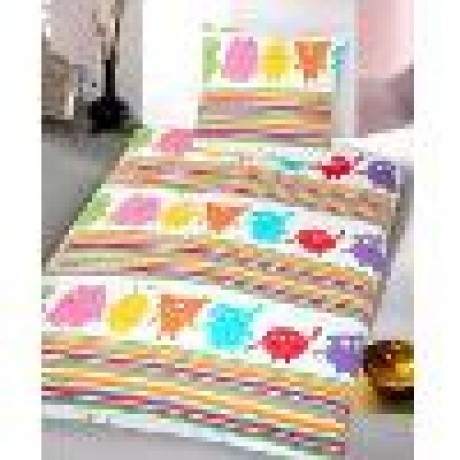 Kinderbettwäsche Kleine Monster, Cretonne, bunt, 135 x 200 cm