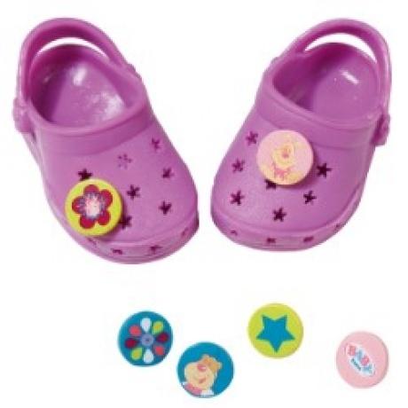 Clogs mit Pins Purple