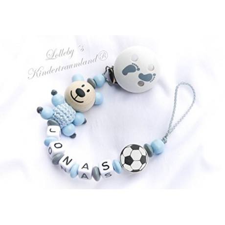 Schnullerkette Teddy mit Namen