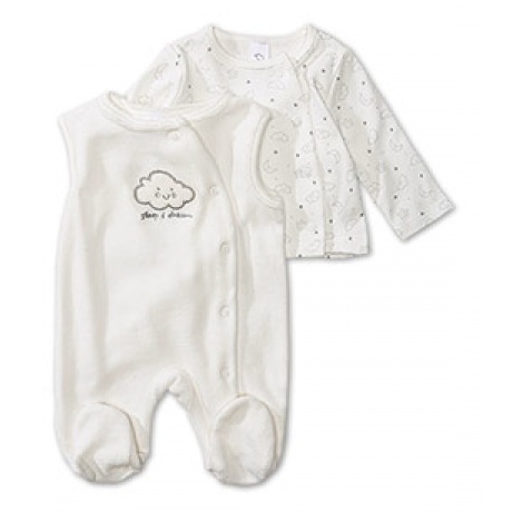 Baby Strampler-Set in weiss