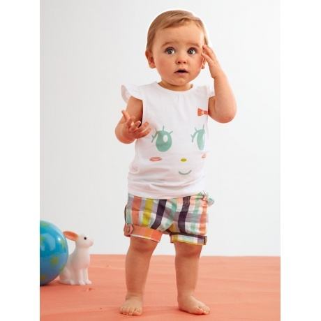 Babyset aus Kurzoverall und T-Shirt