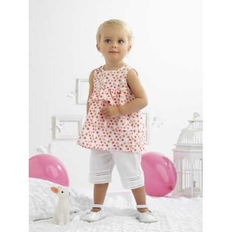 Baby Set aus Tunika, 3/4-Hose und Kopftuch