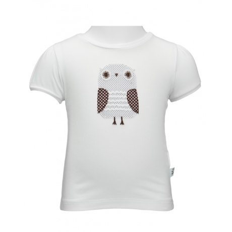 Kurzarmshirt mit brauner Eule