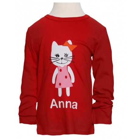 Langarmshirt mit Katzenmotiv