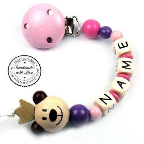 PREMIUM Schnullerkette mit Namen