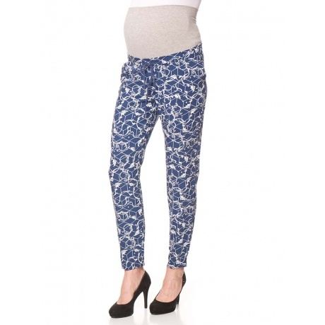 Damen Relaxed Umstandshose MLELLEN WOVEN PANT, Gr. 36 (Herstellergröße: S), Mehrfarbig (Twilight Blu