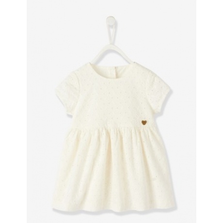 Baby-Kleid mit Lochstickerei
