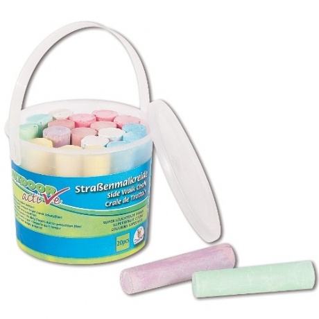 Straßenmalkreide im Eimer 20 Stück