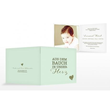 Geburtskarte "Frohe Botschaft"