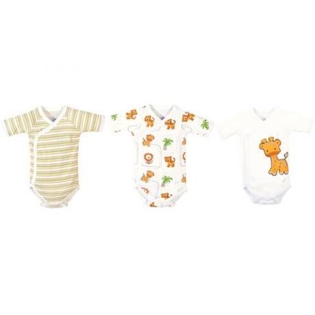 Kurzarm-Wickelbody, 3er-Pack
