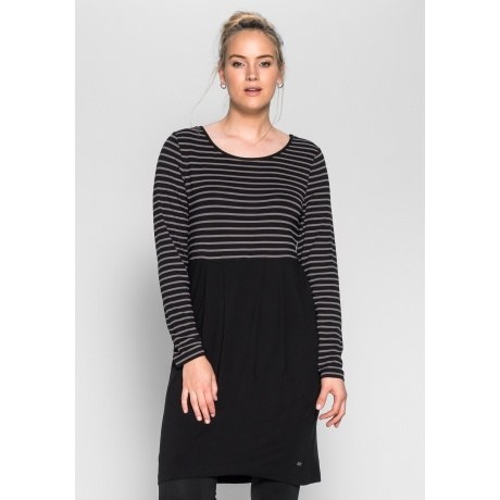 Jerseykleid mit Falten-Rockteil