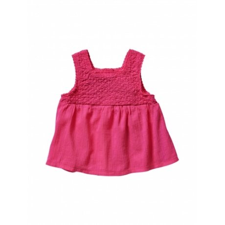 Ärmellose Sommer-Bluse, Baby Mädchen Fuchsia