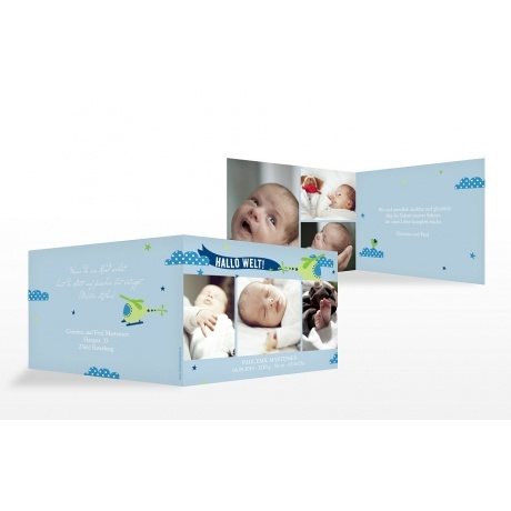 Geburtskarte "Helikopter"