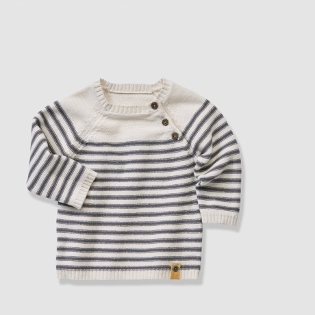 Gestreifter Babypullover für Jungen