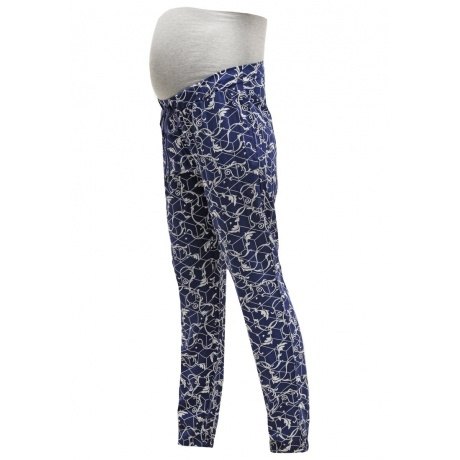 Damen Relaxed Umstandshose MLELLEN WOVEN PANT, Gr. 36 (Herstellergröße: S), Mehrfarbig (Twilight Blu