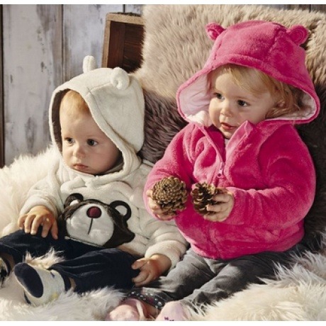 Baby Mädchen Teddypullover/ -jacke