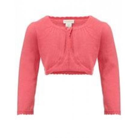 Sabrina Baby-Cardigan mit gezahnten Kanten Rosa