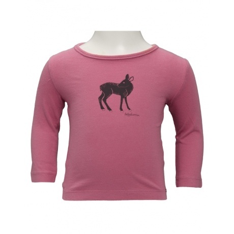 Langarmshirt mit braunen Reh Print