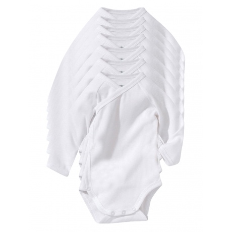7er-Pack Langarm-Bodys, Wickelform