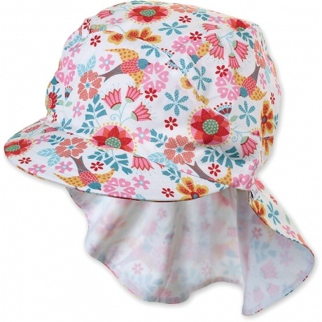 Schirmmütze mit Nackenschutz Flower