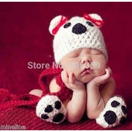 Baby Fotoshooting Set Kleiner Eisbär