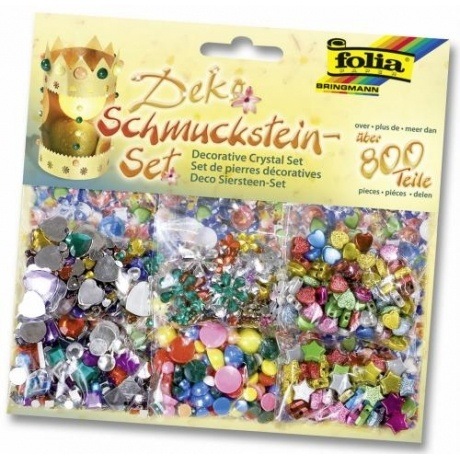 Schmucksteine-Set, über 800 Teile, Formen, Größen und Farben sortiert