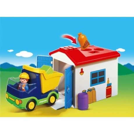 Playmobil 1-2-3 LKW mit Sortiergarage