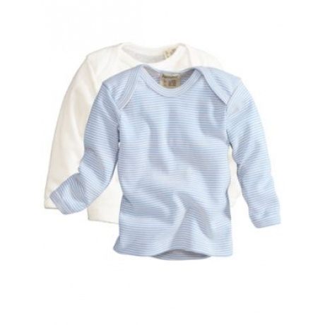 hess-natur Langarmhemd aus reiner Bio-Baumwolle, 2er-Set