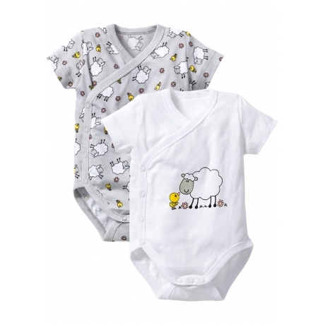 Baby Kurzarm-Wickelbody (2er-Pack)
