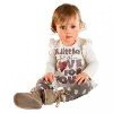 Langarmshirt und Leggings (Set, 2tlg.) für Baby Mädchen, natur + gemustert