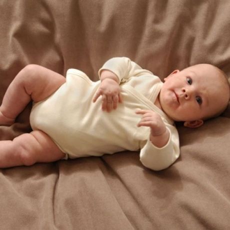 Wickelbody Langarm natur, 2er Pack, kbA