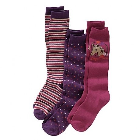 3 Paar Mädchen-Kniestrümpfe