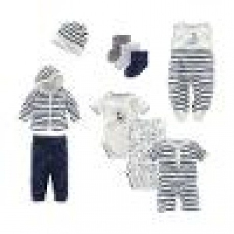 Starterparket (Set, 10-tlg.) für Babys, weiß/ blau