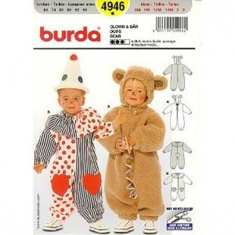 Schnitt Clown- und Bär-Overall