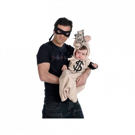 Kostüm Babysack Dollar mit Maske