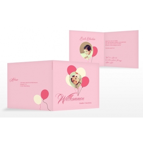 Geburtskarte "Luftballon"