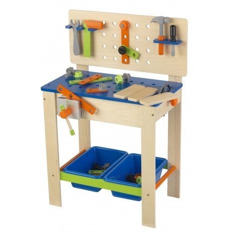 Werkbank aus Holz mit Zubehör »Deluxe«