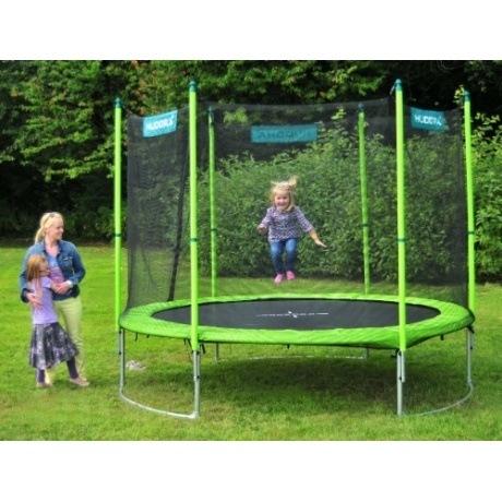 Trampolin Family 300 cm hellgrün 100 kg mit Sicherheitsnetz