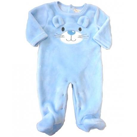 Strampler Kätzchen blau