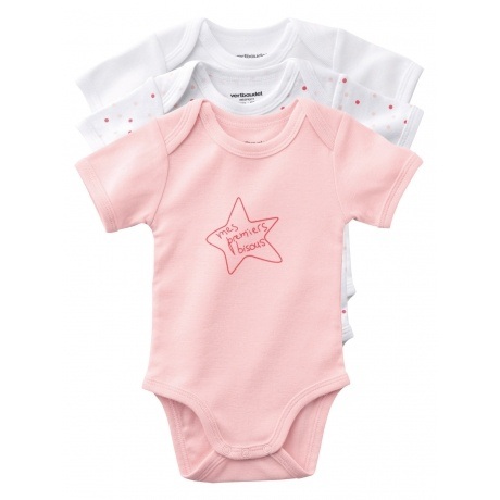 3er-Pack Kurzarm-Bodys, Schlupfform