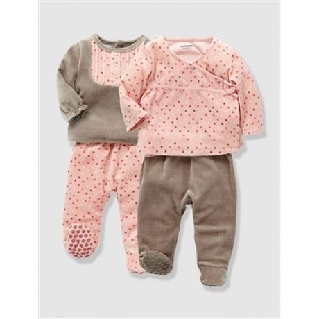2er-Pack Samtpyjamas