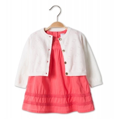 Baby-Kleid mit Strickjacke