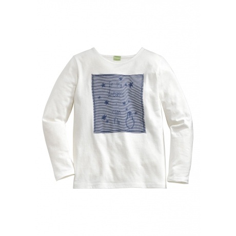 Bedrucktes Langarmshirt "Blockstreifen"